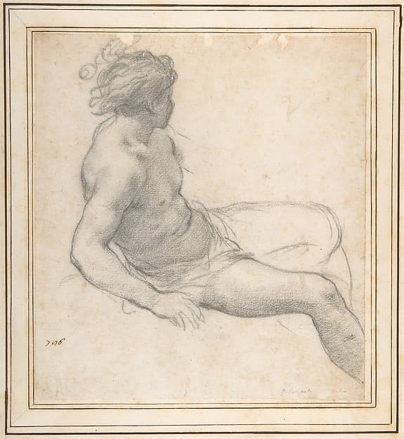Study of a Seated Youth for the Age of Gold