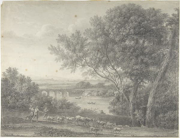 Classical Landscape with Herdsmen in the Foreground