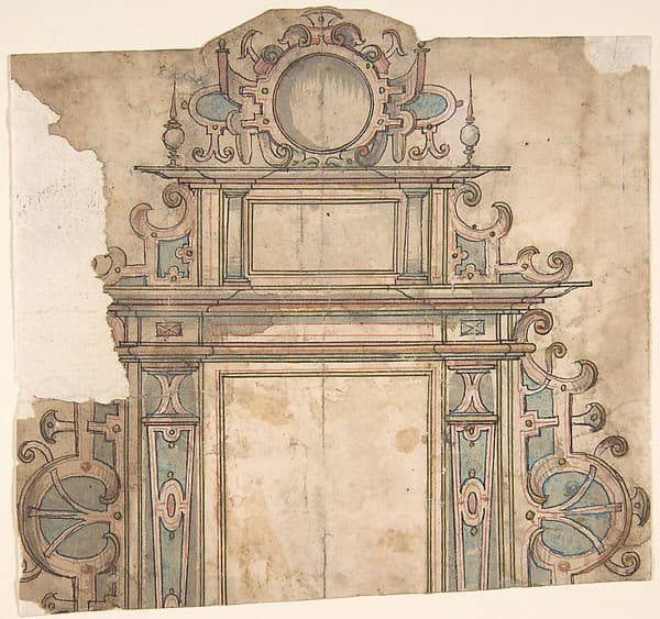 Fragment of design for architectural frame