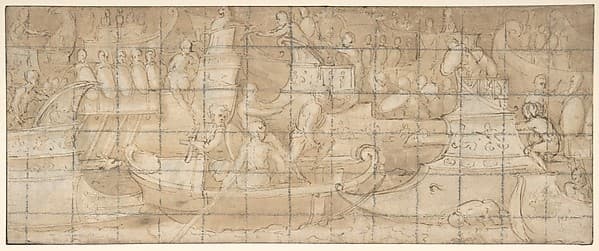 Antique Naval Battle (recto); A Battle Scene (verso)