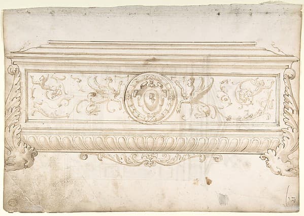 Design for a Cassone (Recto), Design for a Tomb (Verso)