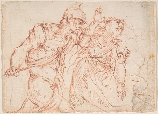 Soldier Stabbing a Woman