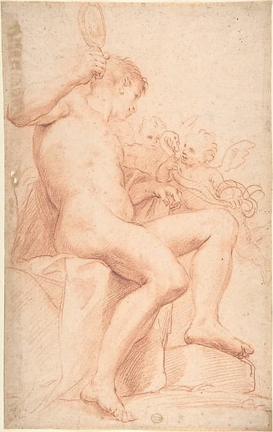 Nude Male with Two Putti