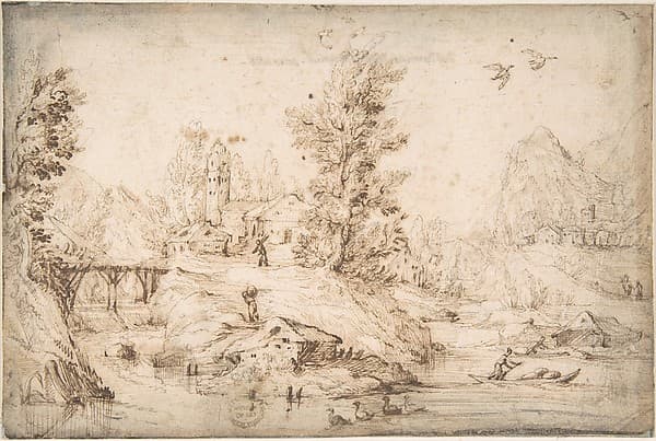 River View with Figures