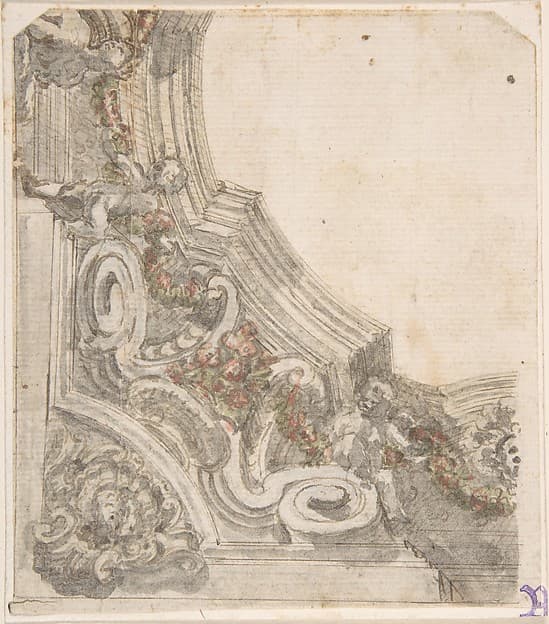 Design for the Decoration of the Corner of a Ceiling
