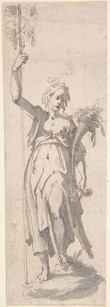 Female Figure with Staff and Cornucopia
