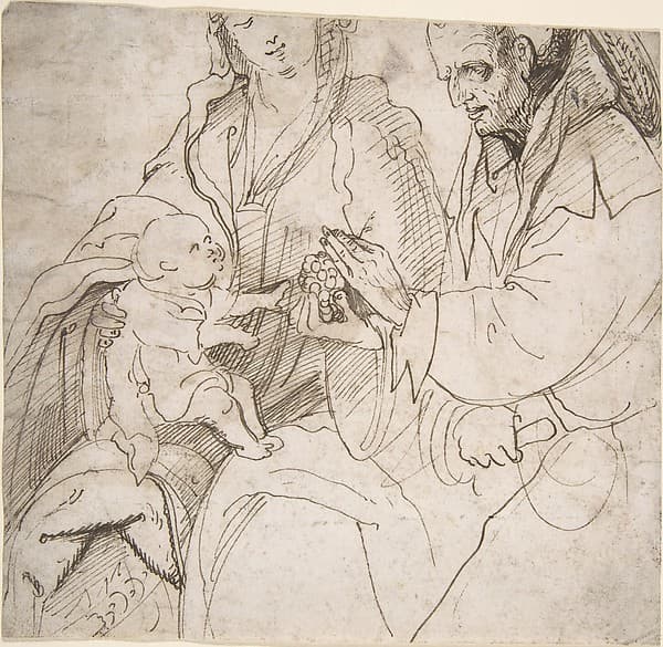Virgin and Child with a Cleric