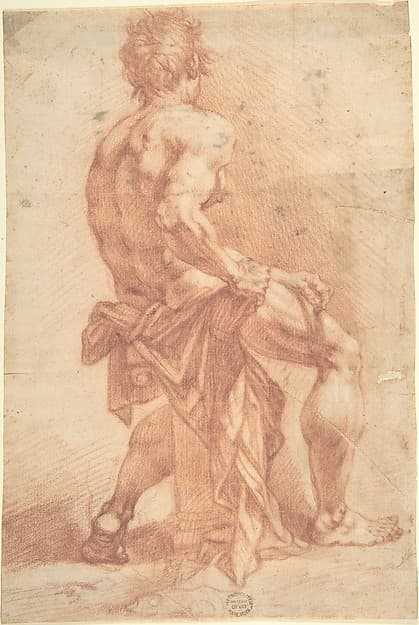 Male Figure Seated on a Column