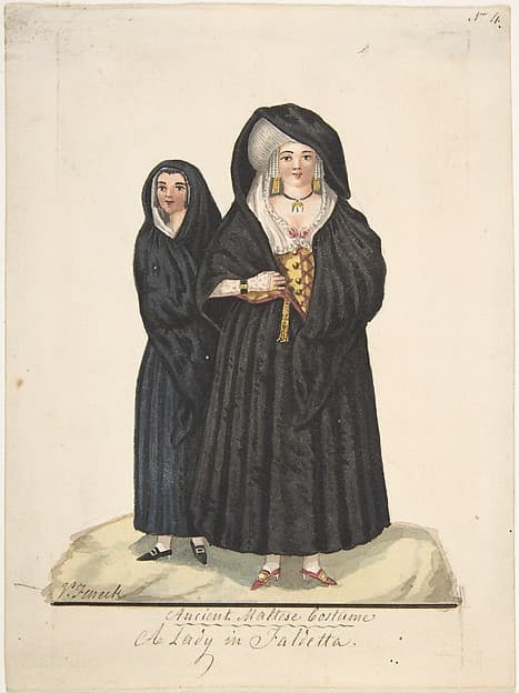 Ancient Maltese Costume, A Lady in a Faldetta