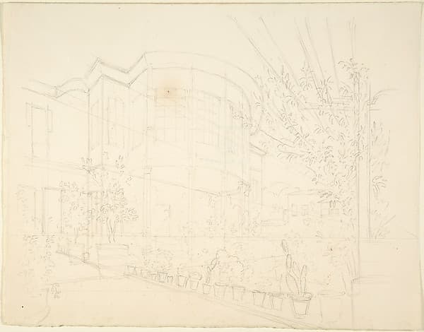 Sketch of Building and Garden