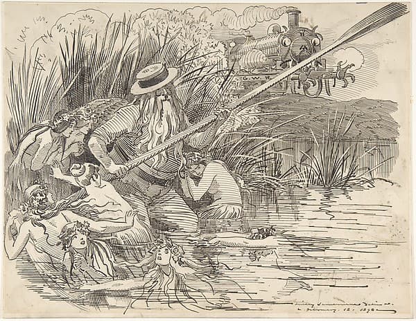 Father Thames and Henley Naiads (Cartoon published in Punch, February 26, 1898)