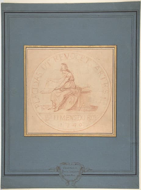 Design for a Medal: Bâtiments du Roy, 1740