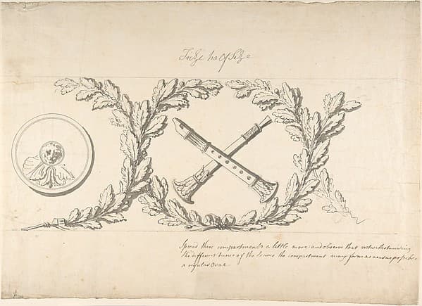 Design for a Frieze Ornamented with Musical Instruments