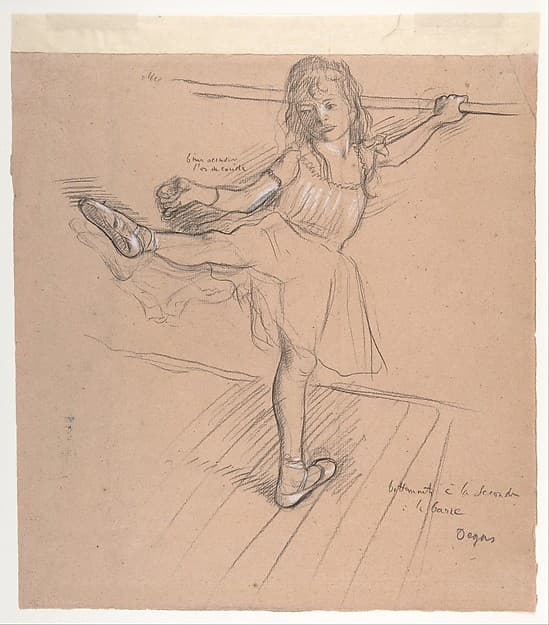 Little Girl Practicing at the Bar