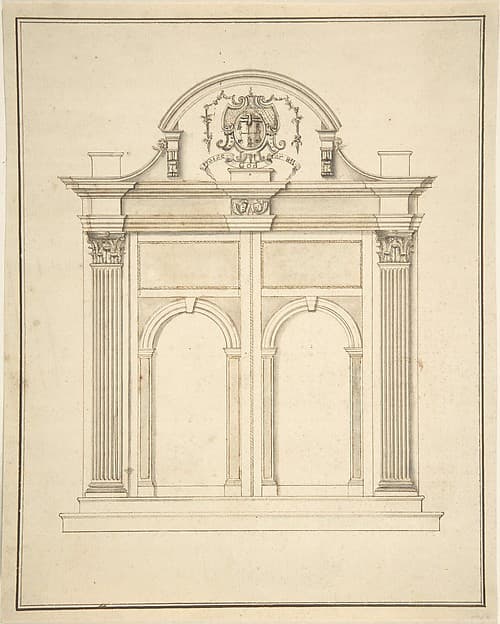 Design for a doorway for a chapel