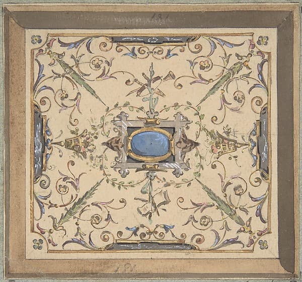 Design for Ceiling, Château de Cangé