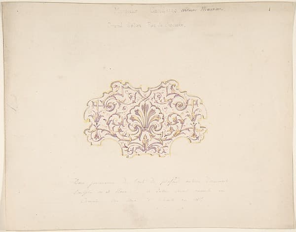 Design for Grand Salon, Ground Floor, Hôtel Candamo