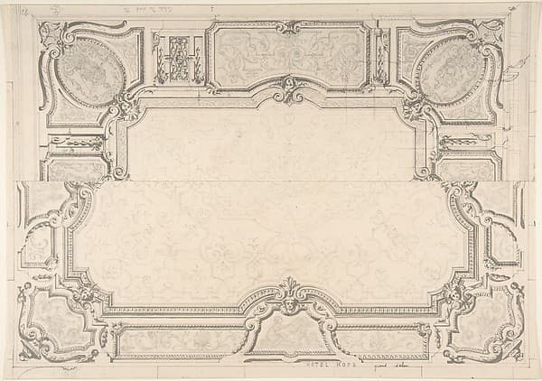 Design for Grand Salon Ceiling, Hôtel Hope