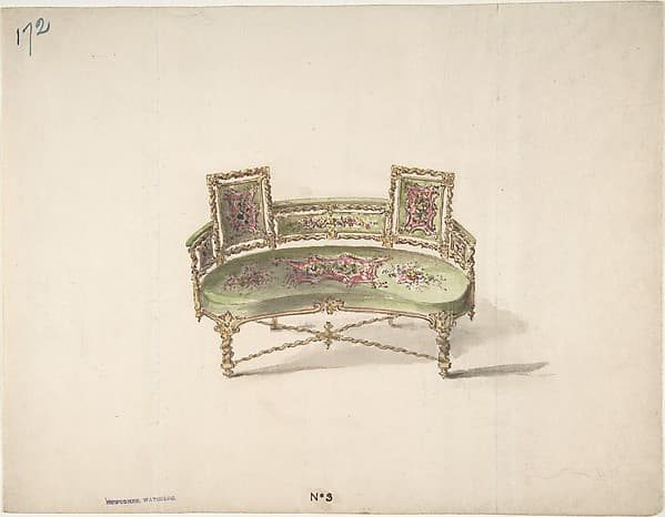 Design for a Curve-backed Settee