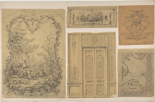 Five Miscellaneous Designs for the de la Rochejaquelein Family