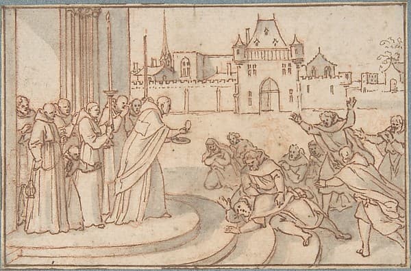 Saint Bernard presenting the host to Guillaume X, duc de Guyenne