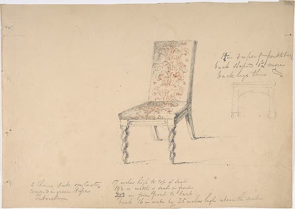 Design for a Chair with Turned Front Legs