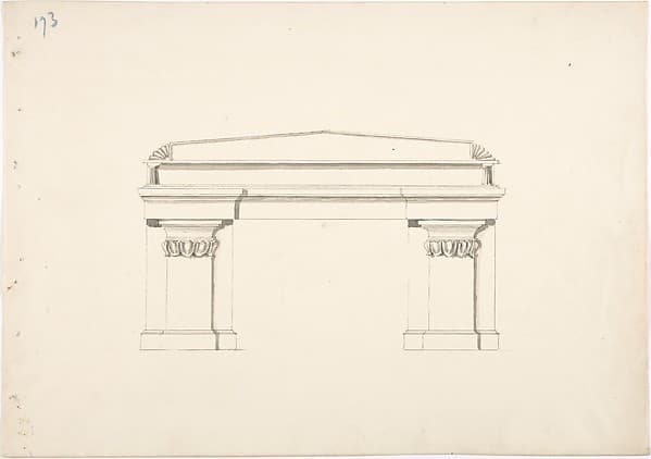 Design for a Desk with Classical Ornament