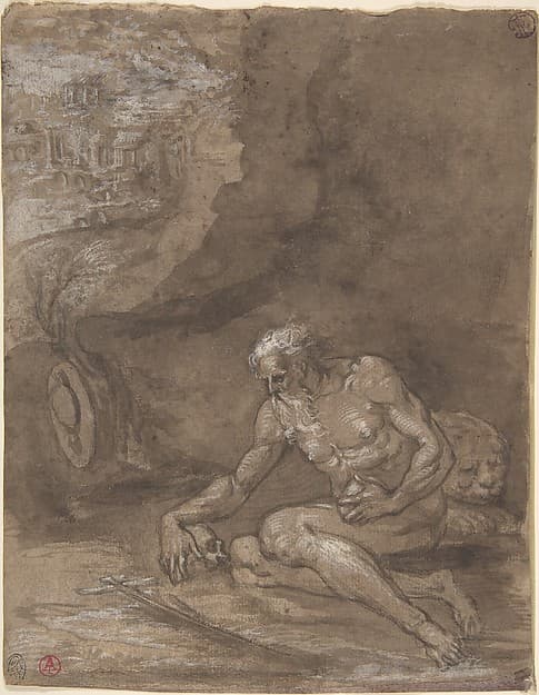 Saint Jerome Praying in a Landscape.