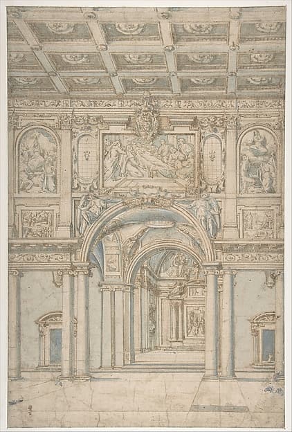 Study of the Interior of Santa Maria Maggiore in Rome.