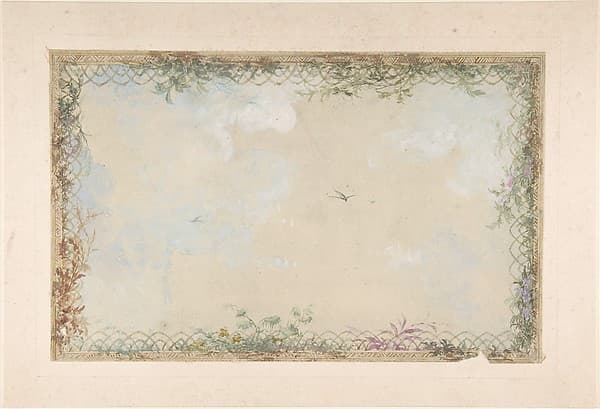 Designs for Ceilings with Clouds and Birds