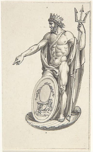 Design for Neptune with an Oval Medallion