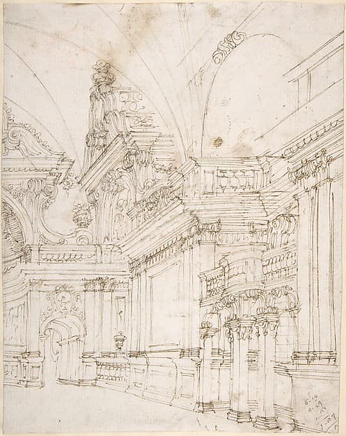 Sketch of a Palace Interior.