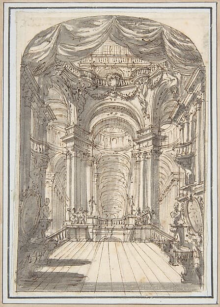 Perspectival Sketch for a Palace Interior.