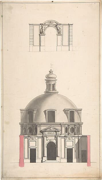 Elevation of the Amphitheatre and Entrance Gate of the Collège des Chirugies, Paris