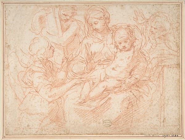 The Holy Family with Angels Bearing Symbols of the Passion