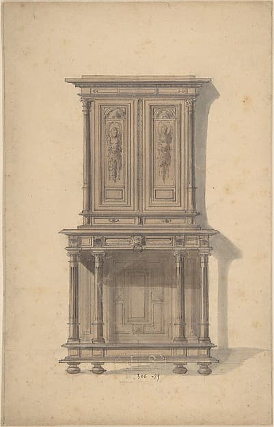 Design for a Wooden Cabinet in French Renaissance Style