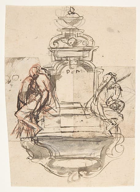 Design for a sepulchral monument with two figures
