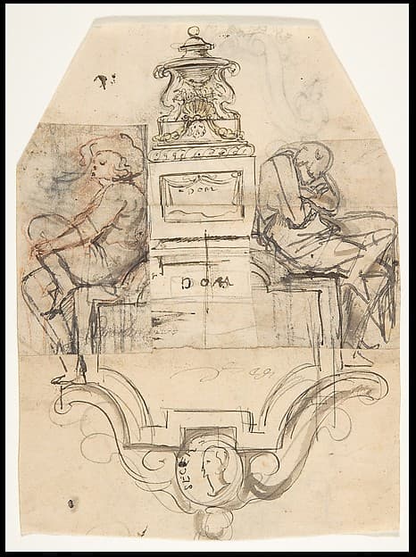 Design for a sepulchral monument; verso: Design for a monument