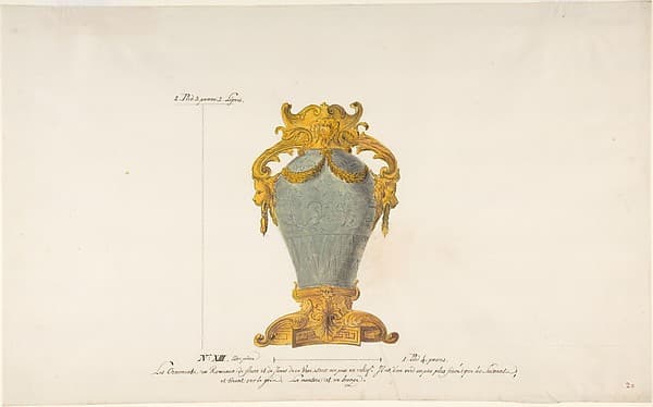 Design for a Mounted Chinese Vase