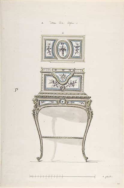 Design for a Jewel Coffer on a Writing Stand