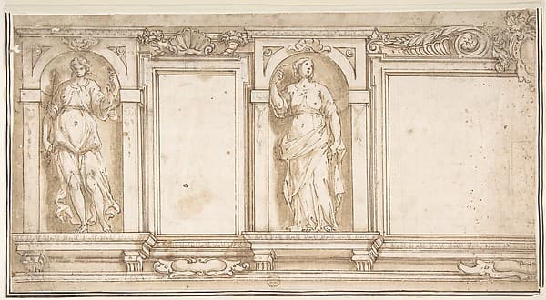 Design for Wall Decoration with Two Female Figures