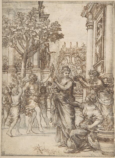The Triumph of Nature Over Art (design for an engraving of 'De Florum Cultura')