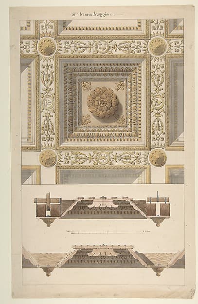 Details of the Coffered and Beamed Ceiling in Santa Maria Maggiore, Rome