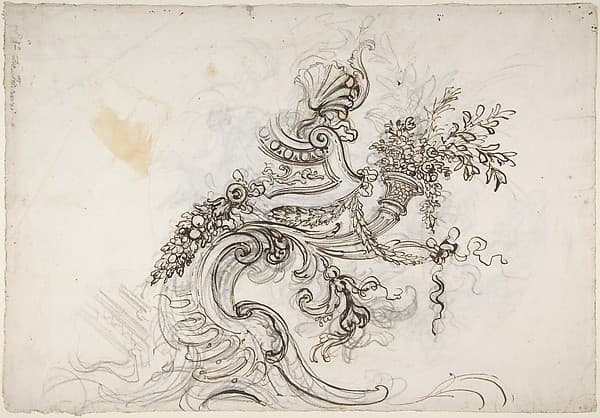 Design for a Ceiling Decoration (recto); Daphne Pursued by Apollo (verso)