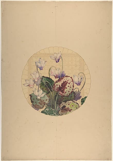 Design for a Plate with Cyclamens