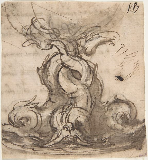 Design for the Base of a Vessel with Three Dolphins