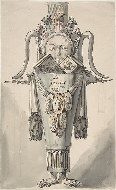 Caricature of an Engraver (recto); Sketch for a Caricature (verso)