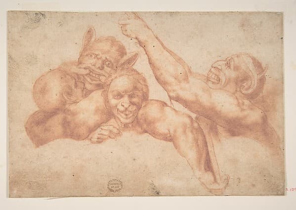 Study of Figures from Michelangelo's Last Judgment, Sistine Chapel