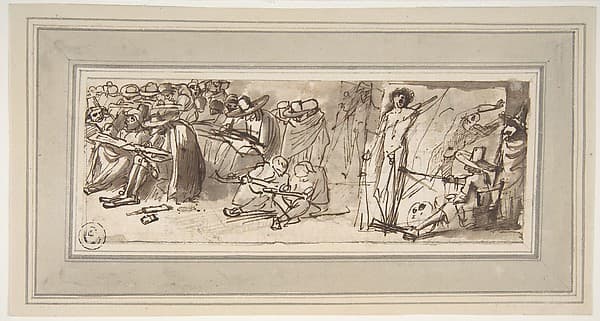 Artists Drawing and Painting in a Studio