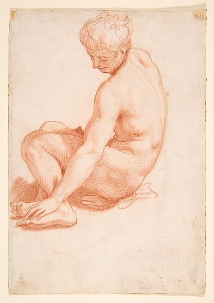 Seated Male Nude